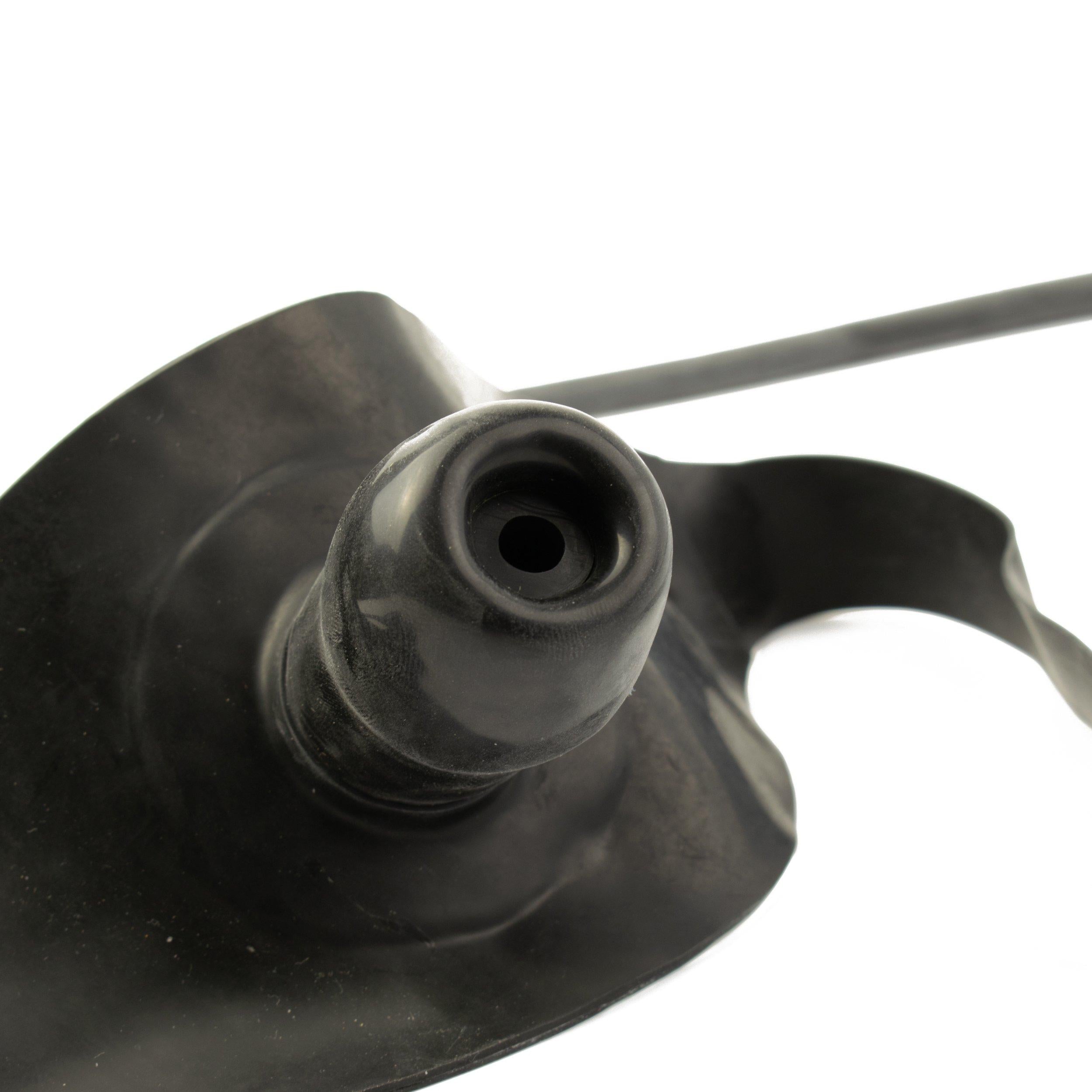 Rubberfashion Latex Mund Knebel mit Schlauch, Kopfband und Penishülle, Latexknebel Mundknebel sm Gag für Herren